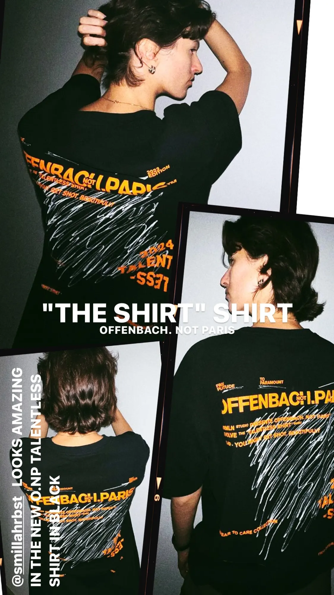 OFFENBACH. NOT PARIS Shirt getragen, Aufnahme von @smillahrbst